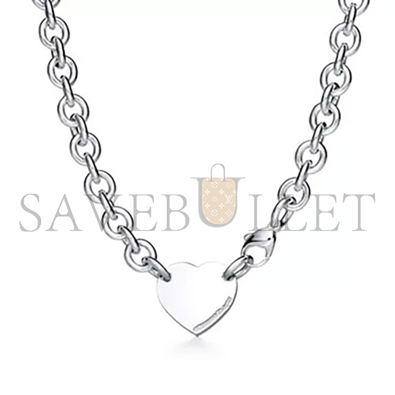 TIFFANY HEART TAG CHAIN LINK CHOKER IN SILVER 19936562